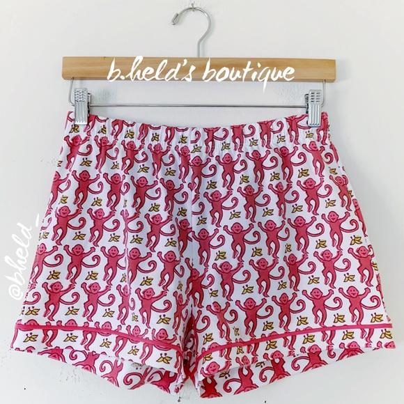 Roller Rabbit Monkey Polo Pajamas in Pink Monkey Size X-Small XS Brand New NWT - Picture 9 of 16